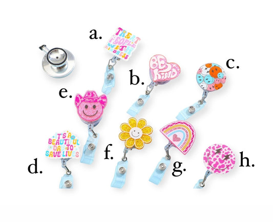 colorful badge reels